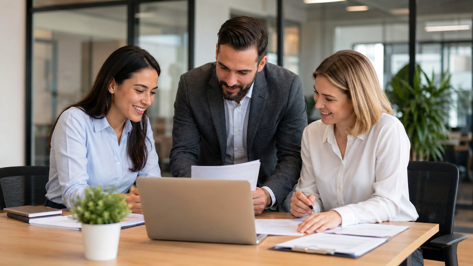 Documents et ordinateur en contexte professionnel